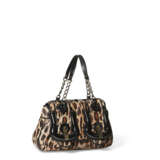 A BROWN PONYHAIR B SHOULDER BAG WITH BRONZE HARDWARE - фото 2