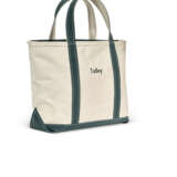 A PAIR OF BLUE & GREEN CANVAS TOTE BAGS - фото 7