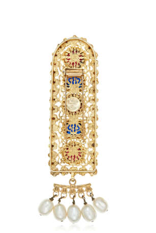 CHANEL GRIXPOIX GLASS AND FAUX PEARL CLIP-BROOCH - photo 2