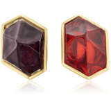GROUP OF GLASS AND RESIN CUFFLINKS, ONE PAIR BY YVES SAINT LAURENT - фото 10