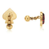 GROUP OF GLASS AND RESIN CUFFLINKS, ONE PAIR BY YVES SAINT LAURENT - фото 11