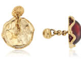 GROUP OF GLASS AND RESIN CUFFLINKS, ONE PAIR BY YVES SAINT LAURENT - photo 13