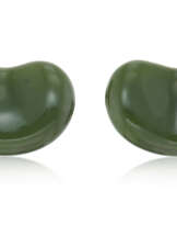 TIFFANY & CO., ELSA PERETTI JADE 'BEAN' CUFFLINKS