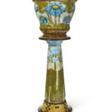 AN ASSEMBLED MINTONS 'SECESSIONIST' GLAZED EARTHENWARE JARDINIERE AND PEDESTAL - фото 1