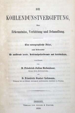 Siebenhaar,F.J. u. F.G.Lehmann. - photo 1