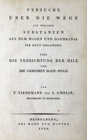 Tiedemann,F. u. L.Gmelin. - фото 1