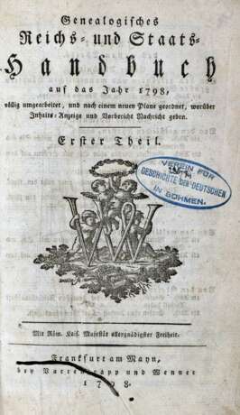 Genealogisches Reichs- und Staats-Handbuch - Foto 1
