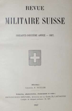 Revue militaire suisse. - photo 1