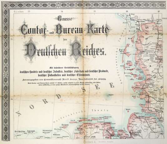 Grosse Contor- und Bureau-Karte des Deutschen Reiches. - Foto 3