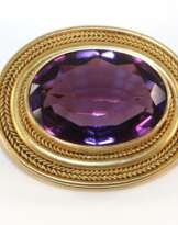 Amethystbrosche 585 GG.