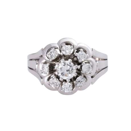 Ring with diamonds total ca. 0,80 ct, - фото 2