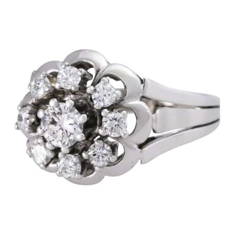 Ring with diamonds total ca. 0,80 ct, - фото 5