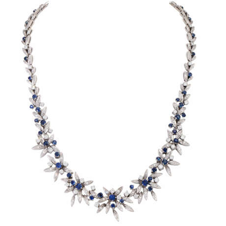 Necklace with sapphires and diamonds - фото 1