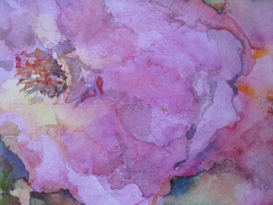 «Lilas rose musquée» Papier Aquarelle Impressionnisme Peinture de paysage 2018 - photo 3