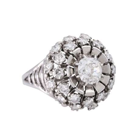 Ring with diamonds total approx. 2 ct, - photo 1
