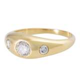 Ring with 3 diamonds total ca. 0,6 ct, - photo 5