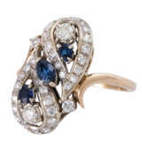 Ring with sapphires and diamonds - photo 4