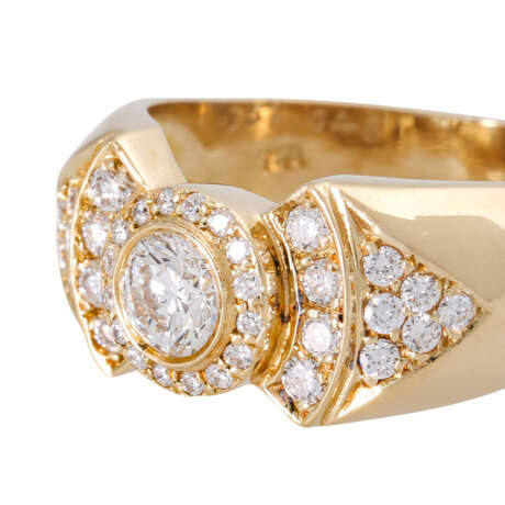 Ring with diamonds total ca. 0,98 ct, - Foto 5