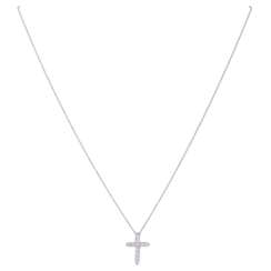 Chain and cross pendant with diamonds