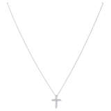 Chain and cross pendant with diamonds - фото 1