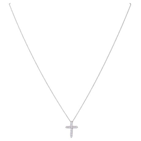 Chain and cross pendant with diamonds - Foto 1