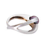 Ring with Tahitian pearl and diamonds - photo 3