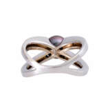 Ring with Tahitian pearl and diamonds - photo 4