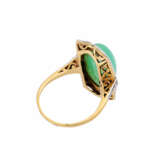 Art Deco ring with chrysoprase, - фото 3