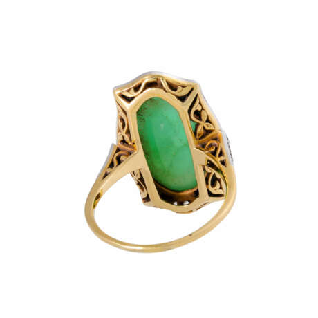 Art Deco ring with chrysoprase, - photo 4