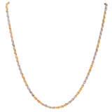 Necklace, alternating yellow and white gold elements, - photo 1