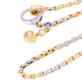 Necklace, alternating yellow and white gold elements, - photo 4
