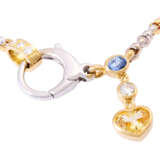 Necklace, alternating yellow and white gold elements, - Foto 5