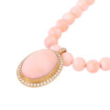 Necklace made of angel skin coral, - фото 4