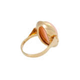 Ring with fine angel skin coral - photo 3