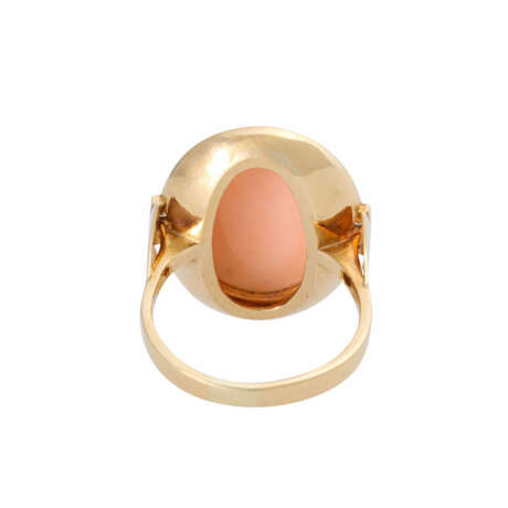 Ring with fine angel skin coral - photo 4