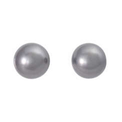 Pair of stud earrings with one Tahiti cultured pearl each, d.: ca. 12 mm,