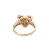 Ring with color stones and diamonds - фото 4