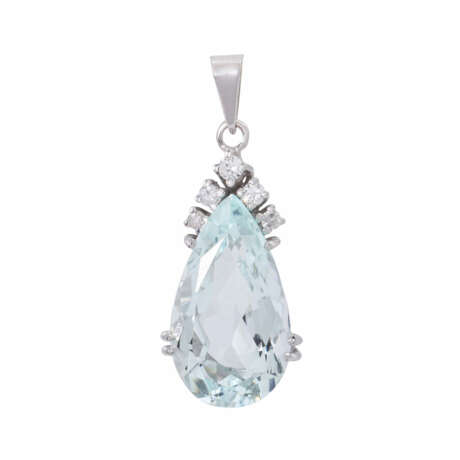 Pendant with aquamarine drop approx. 5,5 ct - Foto 1