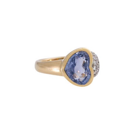 Ring with light blue sapphire ca. 3,5 ct, - photo 1