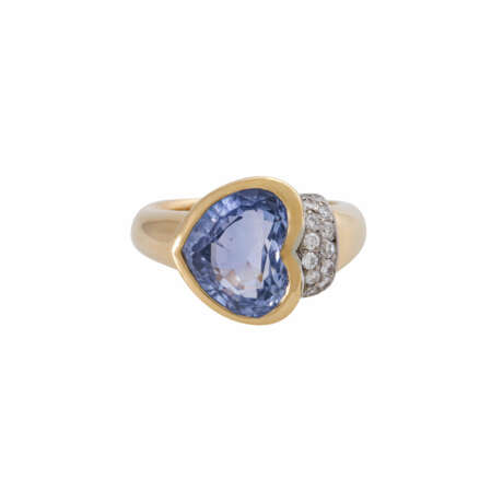 Ring with light blue sapphire ca. 3,5 ct, - photo 2