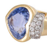 Ring with light blue sapphire ca. 3,5 ct, - фото 5