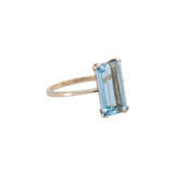 Ring with fine aquamarine ca. 4 ct, - Foto 1