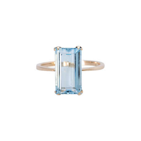 Ring with fine aquamarine ca. 4 ct, - Foto 2