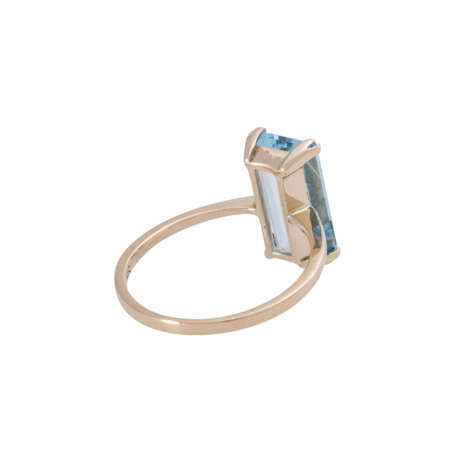 Ring with fine aquamarine ca. 4 ct, - Foto 3