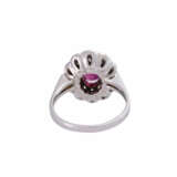 Ring with ruby and diamonds together ca. 1,4 ct, - фото 4