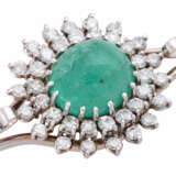 Brooch with emerald cabochon ca. 11 ct - photo 3