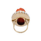 Ring with coral cameo "Portrait of a lady", - Foto 4