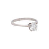 Solitaire ring with diamond of ca. 1,037 ct (hallmarked), - Foto 1
