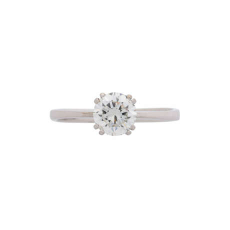 Solitaire ring with diamond of ca. 1,037 ct (hallmarked), - Foto 2