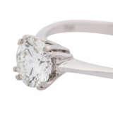 Solitaire ring with diamond of ca. 1,037 ct (hallmarked), - Foto 4